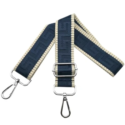 Abbildung von Schultergurt für Tasche Taschengurte zum Wechseln, Verstellbar Taschengurt Breit 3.8cm mit Silber Karabiner Taschenband Schulterriemen Tragegurt Handtaschen Damen, Dunkelblau, K1