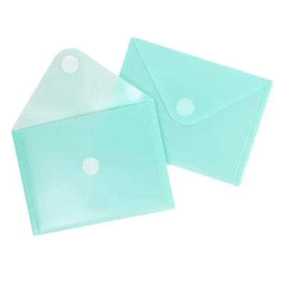 Abbildung von Craftelier 5er Pack Sortierhüllen aus Kunststoff zum Organisieren von Scrapbooking und Bastelmaterial Farbe Türkis Transparent Abmessungen 17,5 x 13 cm (6,9&quot; 5,12&quot;)