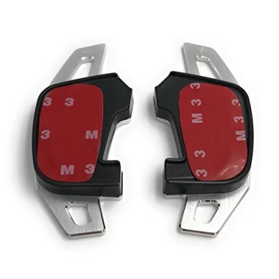 Abbildung von H Customs Schaltwippen Verlängerung Shift Paddle ALU Silber kompatibel mit Golf 7 nur GTI R GTD Polo 2018
