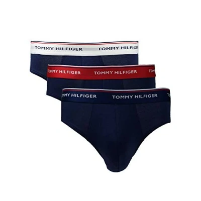 Abbildung von Tommy Hilfiger Stretch Brief Premium 3 PACK Slip, Herren, Größe: Small, Dark blue