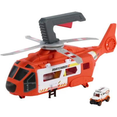 Abbildung von MATCHBOX Spielzeug Hubschrauber Action Drivers Rettungshubschrauber, mit Die Cast Spielzeugrettungswagen