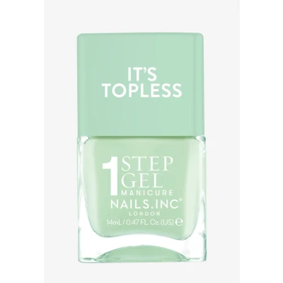 Abbildung von Nails Inc Topless Camilla (soft green) Gel Nagellack ohne UV 1 Schritt Maniküre mit bis zu 8 Tagen Halt Schnelltrocknend, vegan &amp; 21 free Für Kinder Erwachsene Base Coat Top