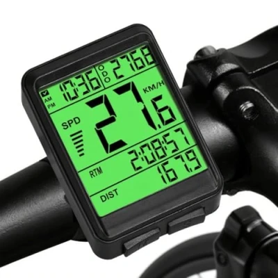 Abbildung von BOOTEEK Fahrradcomputer Kabellos,IPX7 Wasserdicht Fahrrad Tacho mit Hintergrundbeleuchtetes Display,Fahrradtacho Automatischer Start/Stopp,Multifunktionaler Computer für Kinder und Erwachsene