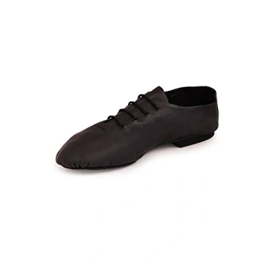 Abbildung von Roch Valley Jazzschuh aus Leder mit geteilter Sohle 40 Schwarz