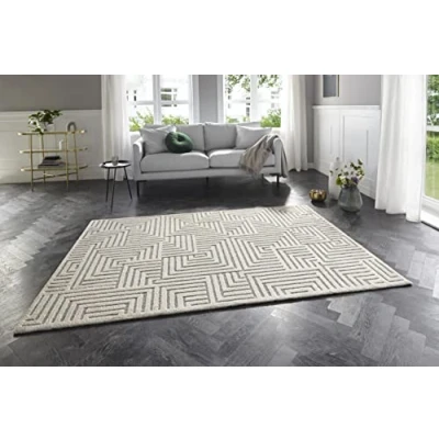 Abbildung von ELLE DECORATION Designteppich &quot;Manipu&quot;, rechteckig, Flauschiger Kurzflor, Hoch Tief Effekt, Modern, Weich, Wohnzimmer