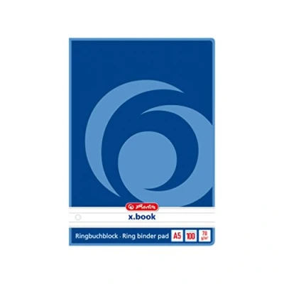 Abbildung von Herlitz 311514 Ringbuchblock A5, 100 Blatt, 6er Lochung Liniert