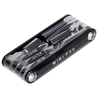 Abbildung von Topeak Unisex Erwachsene Mini P20 Miniwerkzeuge, Schwarz Silber, 7,4cm