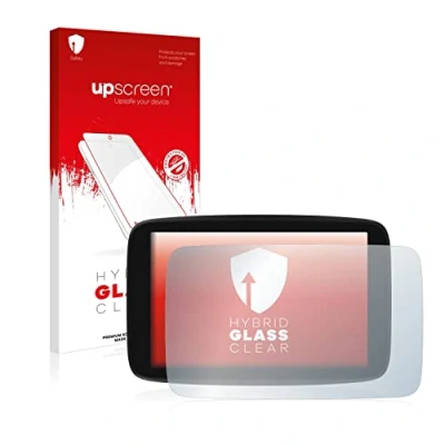 Abbildung von upscreen Schutzglas für TomTom GO Exclusive Schutzfolie, Glas Folie [Klar, 9H Panzerschutz, Anti Fingerprint]