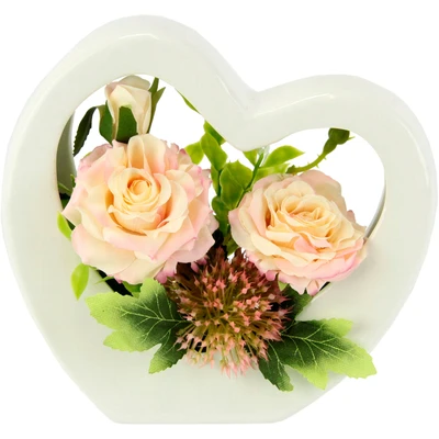 Abbildung von I.GE.A. Kunstblume &quot;Rosenarrangement&quot;, In Keramikvase