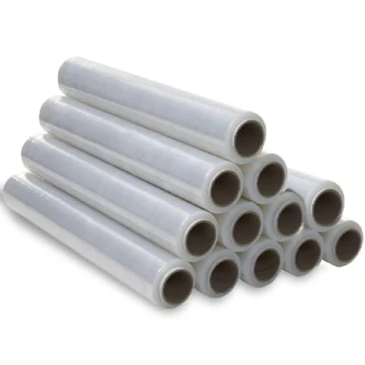 Abbildung von Transparente Verpackungsfolie, 50 cm breit und ausziehbar bis zu 300 Meter Länge, Rolle Stretchfolie, manuelle industrielle Verpackung, Verpackungsfolie Ofiturie (12 Stück)