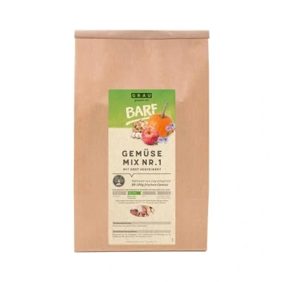 Abbildung von GRAU das Original Trockengemüsemischung mit Obst zum BARFen für Hunde &quot;Mischung Nr. 1&quot;, 1er Pack (1 x 1,2 kg), Ergänzungsfuttermittel