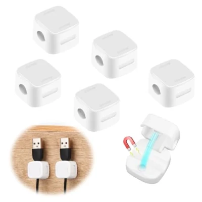 Abbildung von MXTIMWAN 6 Stück Kabelhalter Kabelclips,Kabelmanagement,Cable Holder,Ladekabel Organizer,kabelclips selbstklebend,Geeignet für Schreibtisch, Nachttisch, Ladekabel, HDMI, USB, Audiokabel