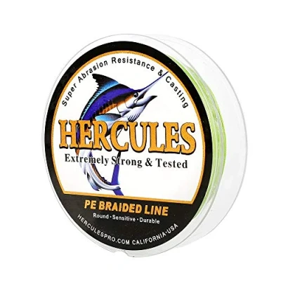 Abbildung von HERCULES Super Cast 100m 2000m Yards Geflochtene Angelschnur 10lb 300lb Test für Salzwasser Süßwasser PE Geflecht Fischdraht Superline 8 Stränge