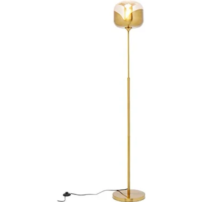 Abbildung von Kare Design Stehleuchte Golden Goblet Ball, Gold, Stehlampe, Vintage, Stahlgestell, Stahl/Glas Schirm, kein Leuchtmittel inklusive, 160x25x25 cm (H/B/T)