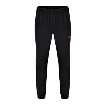 Abbildung von JAKO Herren Trousers Polyesterhose Challenge, Schwarz/Rot, 4XL EU