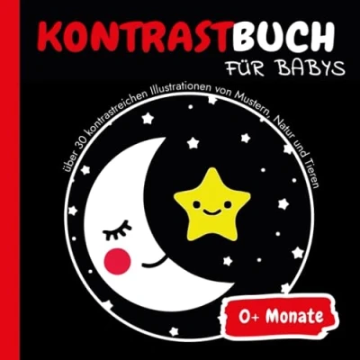 Abbildung von Kontrastbuch für Babys: Ein Montessori Buch zur Förderung der visuellen Entwicklung deines Kindes.: Einzigartiges Babybuch ab 0 Monaten mit ... während Bauchzeit. (Kontrastbücher)