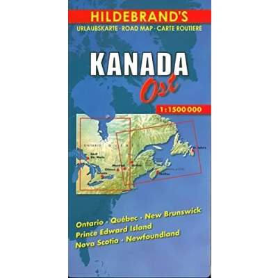 Abbildung von Hildebrand&#039;s Urlaubskarten, Canada, East: Ontario, Quebec, New Brunswick, Prince Edward Island, Nova Scotia, Newfoundland (Hildebrand&#039;s Canada maps)