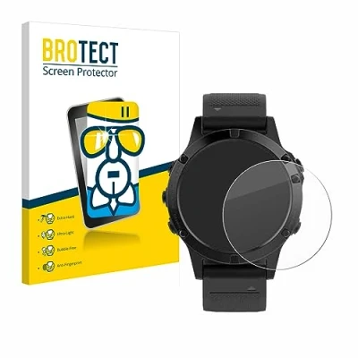 Abbildung von BROTECT Schutzglas für Garmin fenix 5 (47 mm) / Plus Schutzfolie Panzer Folie Glas [Extrem Kratzfest 9H, Anti Fingerprint,