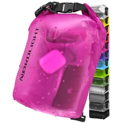 Abbildung von Nordlight Dry Bag 30L Wasserdichter Beutel (Pink) Packsack Mit Roll Top Verschluss Und Schultergurt Schwimmen, Baden, Strand, Kanu, Stand Up Paddling, Tauchen