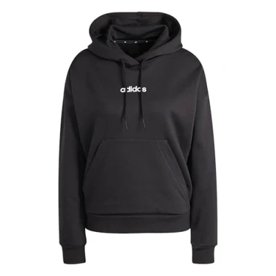 Abbildung von adidas Damen Essentials LINEAR Fleece Hoodie, Black/White, S