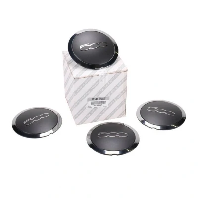Abbildung von FIAT Radkappe Original Nabendeckel Satz Alufelge schwarz Chrom 51884863, (4 St)