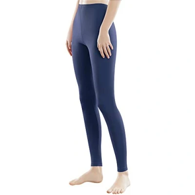 Abbildung von Libella Damen Lange Leggings bunt mit Hohe Taille Slim Fit Fitnesshose Sport aus Baumwolle 4108 Marineblau 2XL