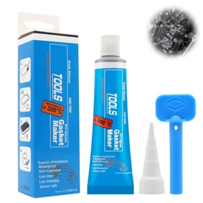 Abbildung von WAWJ® Dichtmasse Motor, Schwarz Auspuff Dichtmasse, Hochtemperatur Silikon Zylinderkopfdichtung Dichtmittel für Autos Motorräder Reparatur (70 ml)