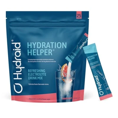 Abbildung von Hydraid Hydration Helper® Grapefruit Elektrolyt Pulver mit 1118mg Elektrolyten zur besseren Wasseraufnahme für Sport &amp; schnelle Erholung 25 Sticks Geschmack