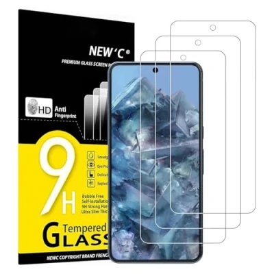 Abbildung von NEW&#039;C 3 Stück, Panzer Schutz Glas für Google Pixel 8 Pro, Frei von Kratzern, 9H Härte, HD Displayschutzfolie, 0.33mm Ultra klar, Ultrabeständig