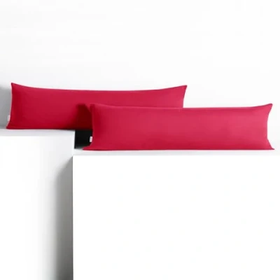 Abbildung von DecoKing 2 Kissenbezüge 20x145 cm Jersey Baumwolle Reißverschluss pink Amber
