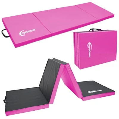 Abbildung von eyepower Fitnessmatte 180x60 Klappbare Gymnastikmatte 5cm dicke, Turnmatte Kinder Weichbodenmatte