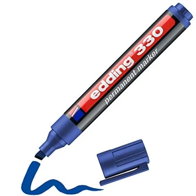Abbildung von 10 x edding Permanentmarker 330 nachfüllbar 1 5 mm blau