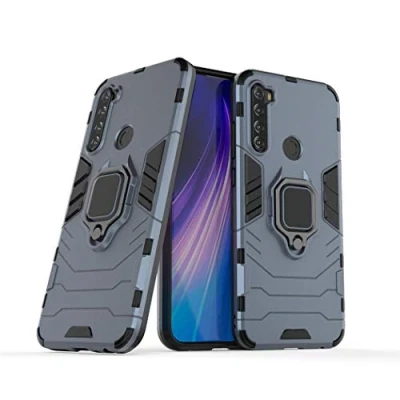 Abbildung von Kompatibel mit Redmi Note 8T Hülle, Ring Ständer Magnetischer Handyhalter Auto Caseme Schutzhülle Case für Xiaomi (Navy Blau)