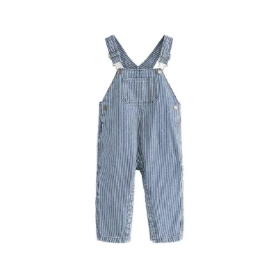 Abbildung von Next Regular FIT Latzhose für Kinder, Größe: 68, Blue white ticking stripe