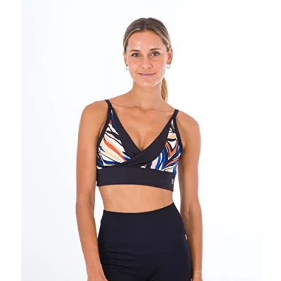 Abbildung von Hurley Damen H2o Dri Colorblock Bralette T Shirt, Kaviar, M