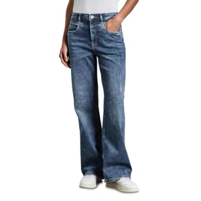 Abbildung von Street One WIDE LEG Flared Jeans, Damen, Größe: 27x30, Mid blue random
