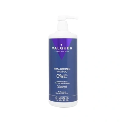 Abbildung von Valquer Hyaluronsäure Shampoo. Zusätzliche Feuchtigkeit und Vitalität. Für alle Haartypen. Null% 1000 ml