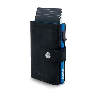 Abbildung von BORZ Prime Geldbörse ® Slim Wallet mit Münzfach Kartenetui RFID Schutz