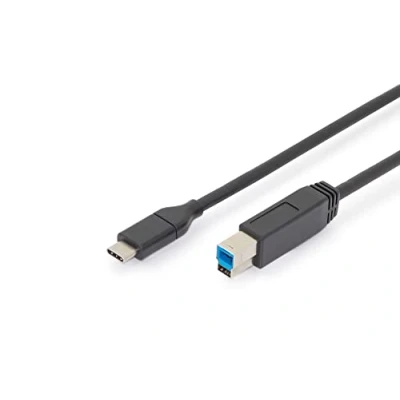 Abbildung von DIGITUS USB 3.2 Gen1 Anschlusskabel 1.8 m C (St) zu B 5 Gbit/s Typ Kabel Schwarz