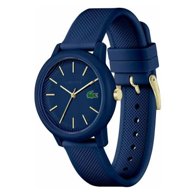 Abbildung von Lacoste Analog Quarzuhr für Herren Kollektion LACOSTE.12.12 mit Schwarzes Silikonarmband 2011181