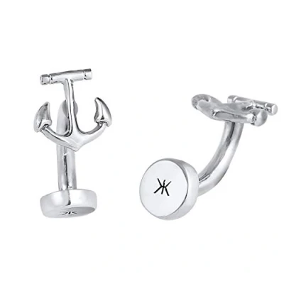 Abbildung von Kuzzoi Anchor Maritim Manschettenknopf, Herren, Größe: One Size, Silber