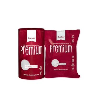 Abbildung von Xucker Premium Birkenzucker 1kg Dose + Nachfüllpack Kalorienreduzierter Zuckerersatz Xylit I Vegane &amp; zahnfreundliche Kristallzucker Alternative zum Kochen Backen zuckerfrei (2x1 kg)