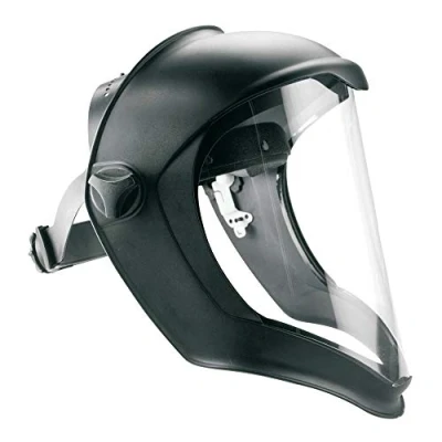 Abbildung von Honeywell 1011933 Bionic Faceshield Visier aus transparentem Acetat, unbeschichtet, gut geeignet für Bauwesen, chemische Industrie/Lebensmittelindustrie/Schweißen, 1 Stück