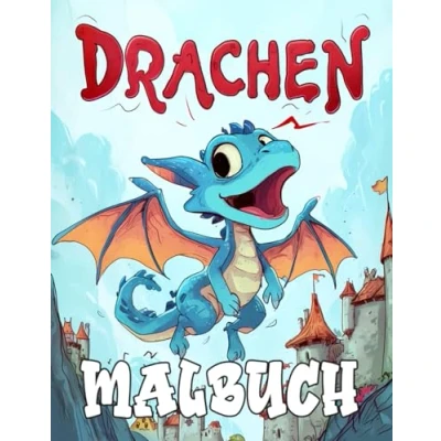 Abbildung von Drachen Malbuch: Mit über 50 Malvorlagen für Kinder, Jungen und Jugendliche.
