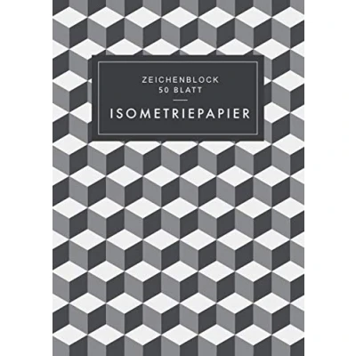 Abbildung von Isometriepapier Zeichenblock, 50 Blatt: DIN A4: Zeichenbuch mit Isometrie Papier 100 Seiten Dreieck 3D Matrix Softcover Buch