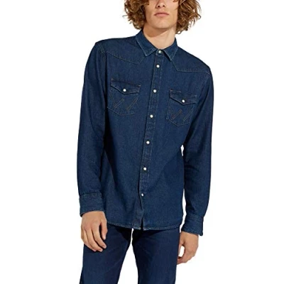 Abbildung von Wrangler 27MW Hemd, Herren, Größe: Medium, Dark blue