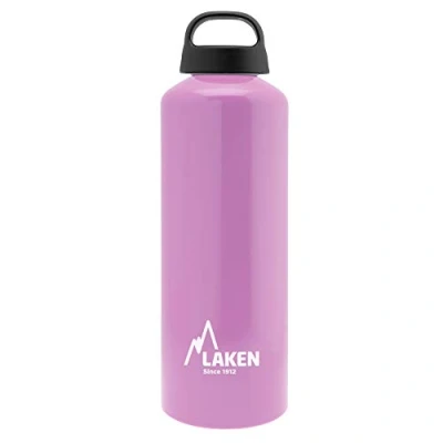 Abbildung von Laken Classic Alu Trinkflasche Weite Öffnung Schraubdeckel mit Schlaufe, BPA frei Aluminiumtrinkflasche, 1L, Rosa