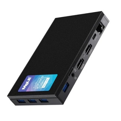 Abbildung von MeLE Fanless Mini PC Lüfterlos Quieter3Q Celeron N5105 8GB 128GB Windows 11 Pro Small Desktop Computer Unterstützen Linux, M.2 SSD, WiFi 5, Gigabit Ethernet, BT5.1 für Industries, Büro, Zoom, Medien