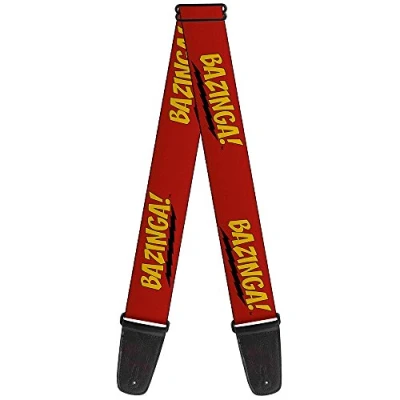 Abbildung von buckle down Gitarrengurt 34 60&quot; BAZINGA! Red/Gold/Black
