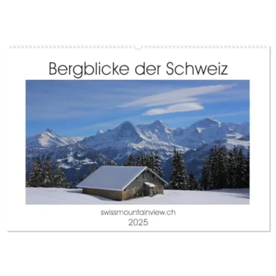 Abbildung von Bergblicke der Schweiz (Wandkalender 2025 DIN A2 quer), CALVENDO Monatskalender